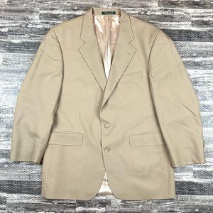 Ralph Lauren Chaps Mens sz 44 Suit Jacket Tan Wool Blazer Made in Canada VINTAGE